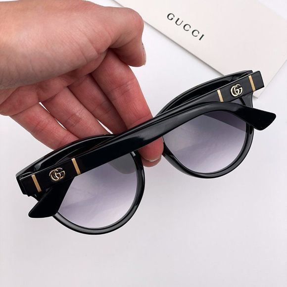 GUCCI GG0763S 001 Sunglasses Black Gray Gradient Cat Eye Women main image 7